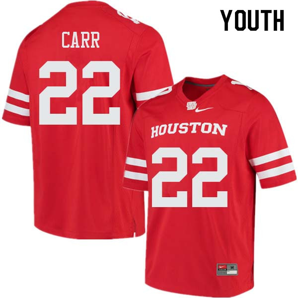 Youth #22 Patrick Carr Houston Cougars College Football Jerseys Sale-Red